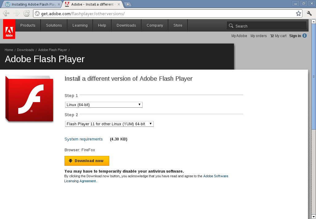 adobe flash player windows 8.1 64 bit firefox download